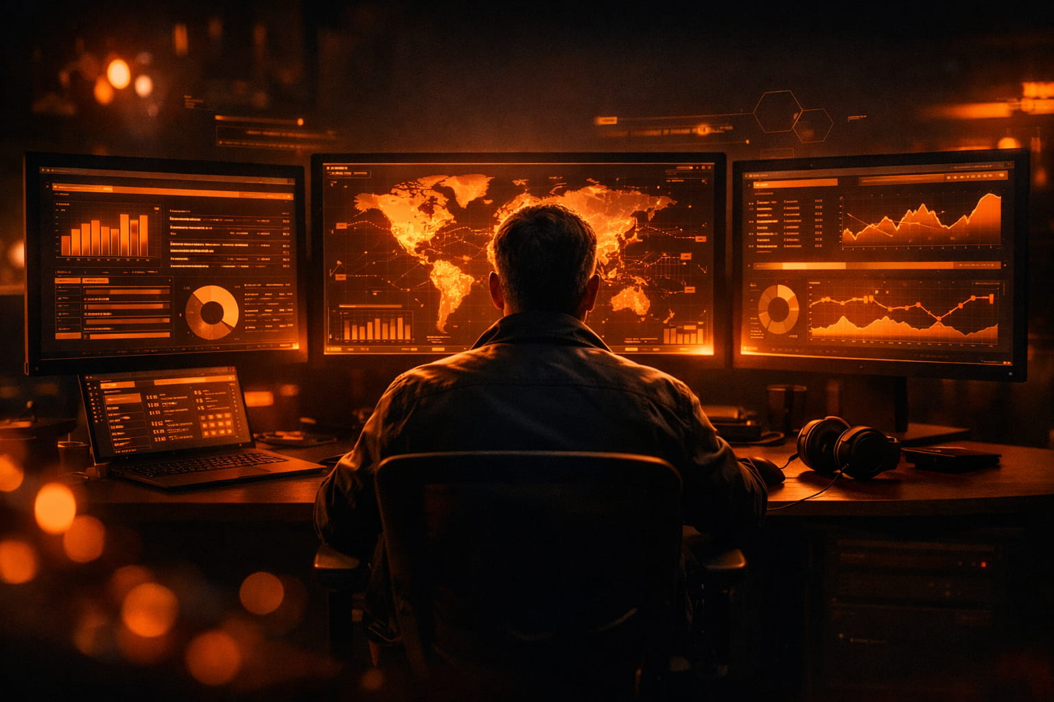 Server racks in data center